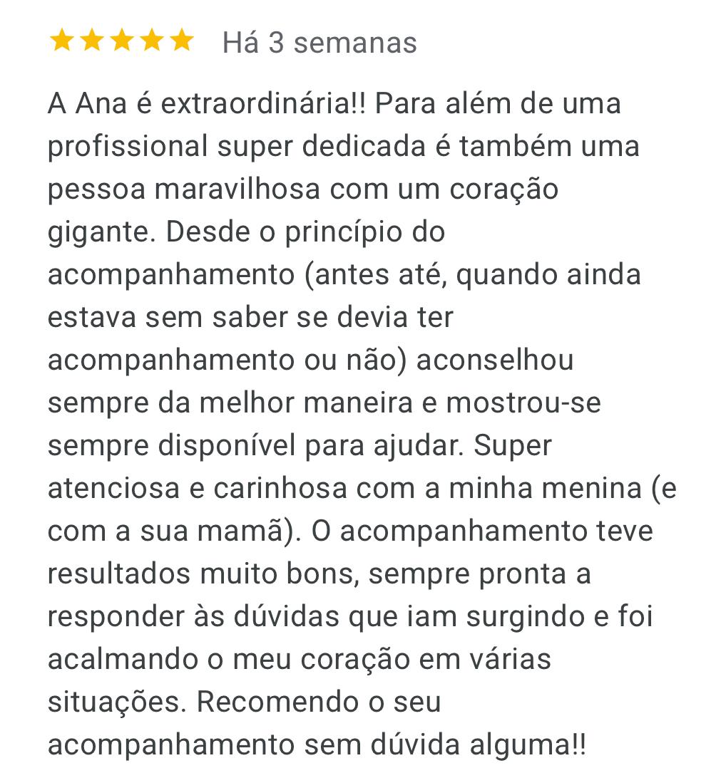Testemunho de família acompanhada pela Ana